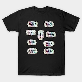 cute subject labels for school supplies T-Shirt